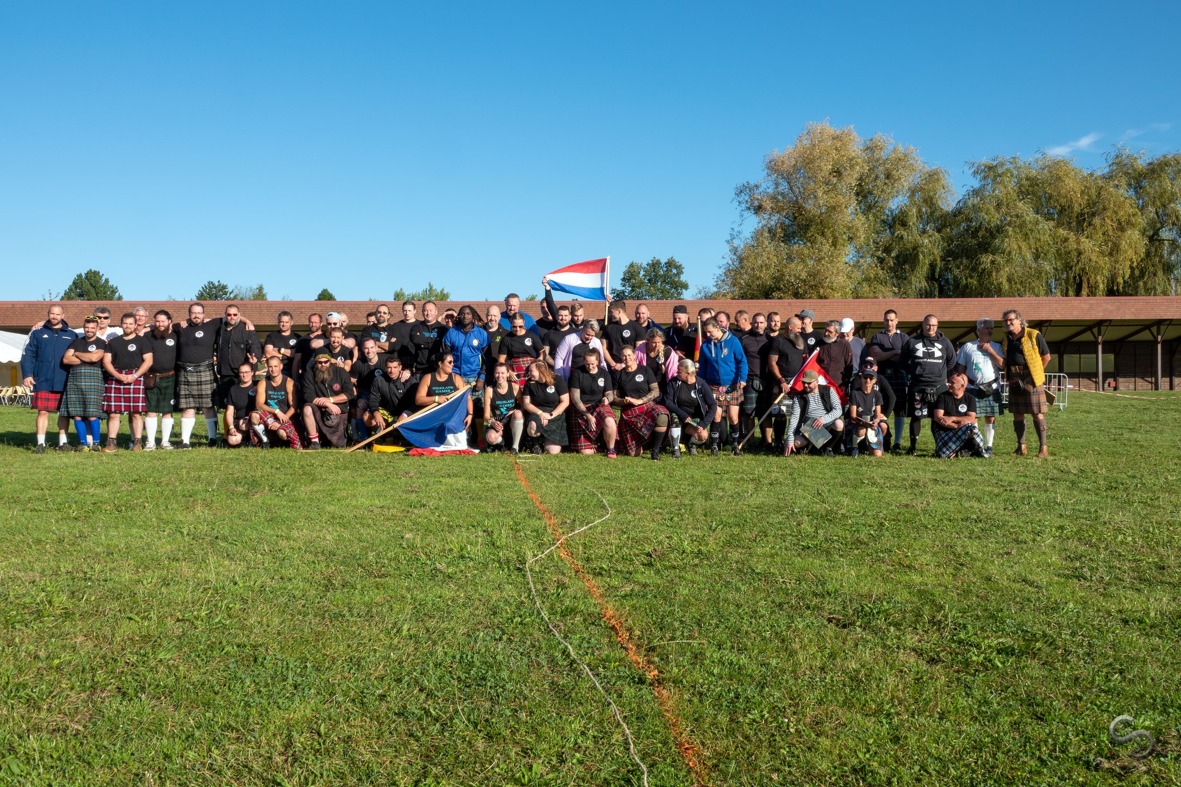 Athlètes en kilt traditionnel